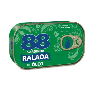 SARDINHA 88 RALADA EM ÓLEO COMESTÍVEL 110 GRAMAS