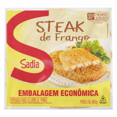 STEAK SADIA FRANGO 600 GRAMAS