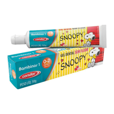 CREME  DENTAL SNOOPY 50G  SEM FLUOR 0-2 ANO