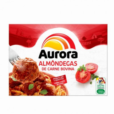 ALMÔNDEGA AURORA BOVINA 500 GRAMAS