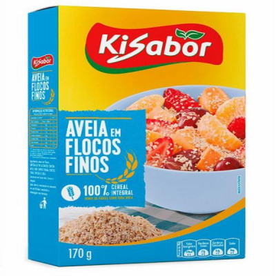 AVEIA EM FLOCOS FINOS KISABOR 170 GRAMAS