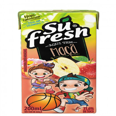 BEBIDA DE FRUTA SUFRESH MAÇA 200ML