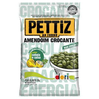 AMENDOIM DORI PETTIZ CROCANTE CEBOLA/SALSA 120GRAMAS