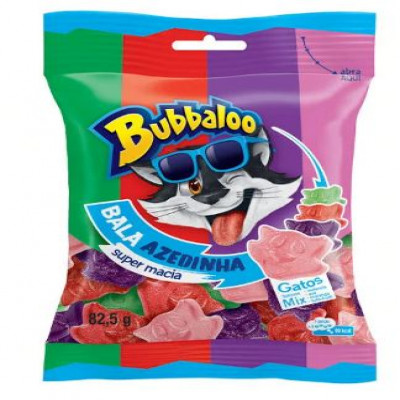 BALA BUBBALOO AZEDINHO MIX FRUTAS 82,5 GRAMAS