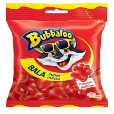 BALA BUBBALOO MORANGO 75 GRAMAS