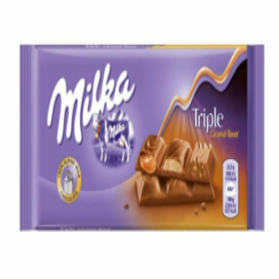 CHOCOLATE MILKA CARAMELO TRIPLE CHOCOLATE 90 G