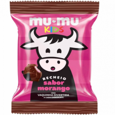 CHOCOLATE MU-MU KIDS MORANGO 15,6G