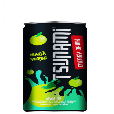 ENERGÉTICO TSUNAMI MAÇA VERDE LATA 269ML