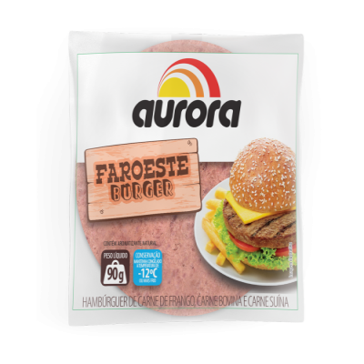 HAMBURGUER AURORA FAROESTE FRANGO 90G