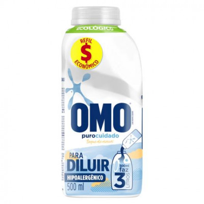 LAVA ROUPA LIQUIDO OMO PURO CUIDADO 500ML