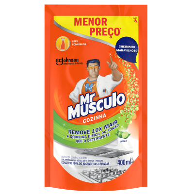 LIMPADOR MR MUSCULO COZINHA SACHE LIMÃO 400ML