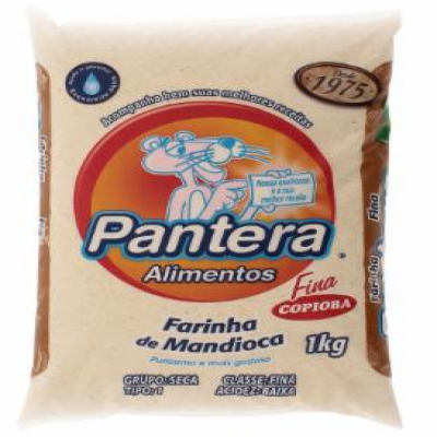 FARINHA MANDIOCA PANTERA 1KG FINA