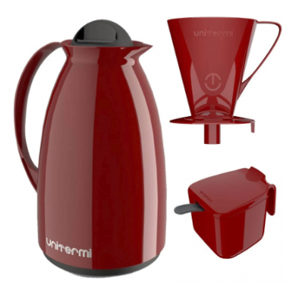 KIT CAFE UNITERMI PRATICO VERMELHO