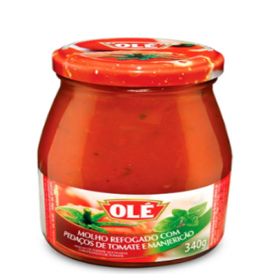 MOLHO TOMATE OLE 340G COPO PEDACOS MANJERICAO