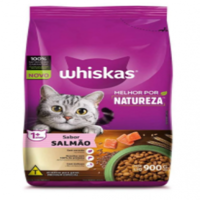 RAÇÃO WHISKAS NATUREZA AD SALMAO 900 G