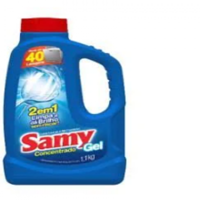 DETERGENTE SAMY P/MAQ.LAVAR LOUCA 2 EM 1 GEL 1,1 KG