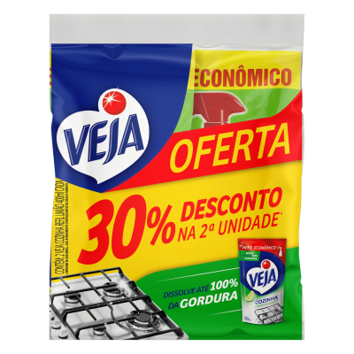 VEJA COZINHA LIMAO REFIL 30% DESCONTO 2 UM 400 ML