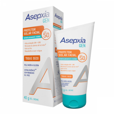 ASEPXIA GEL FPS 50 FACIAL 40 GRAMAS TOQUE SECO