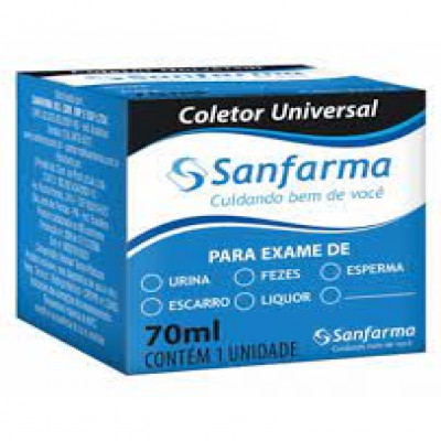 COLETOR UNIVERSAL CX 70 ML SANFARMA