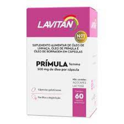 LAVITAN PRIMULA 60 CÁPSULAS 500MG
