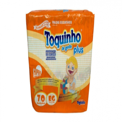FRALDAS TOQUINHO PLUS EG/70 UNIDADES