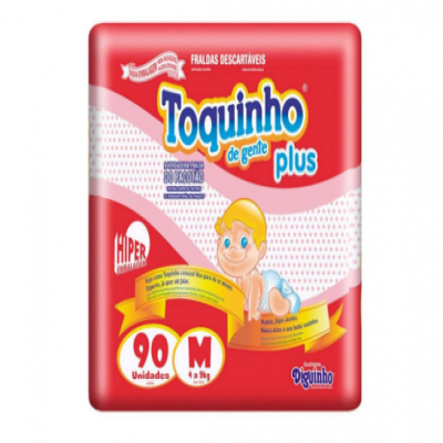 FRALDAS TOQUINHO PLUS M/90 UNIDADES