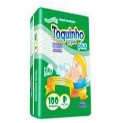FRALDAS TOQUINHO PLUS P/100 UNIDADES