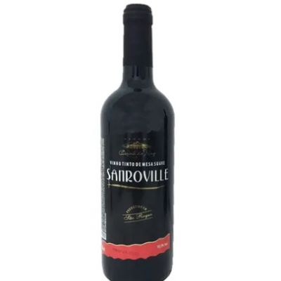 VINHO SANROVILLE TINTO SUAVE 750ML