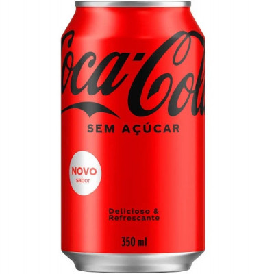 REFRIGERANTE COCA-COLA SEM AÇÚCAR LATA 350 ML