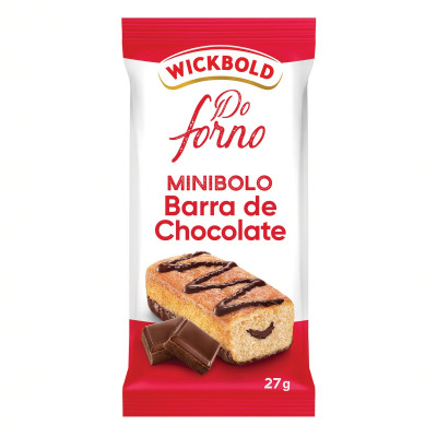 MINI BOLO BARRA DE CHOCOLATE DO FORNO WICKBOLD 27G