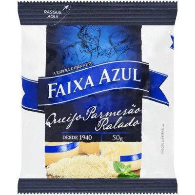 QUEIJO PARMESÃO RALADO FAIXA AZUL 50 GRAMAS