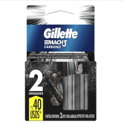 CARGA GILLETTE MACH 3 CARBONO COM 2