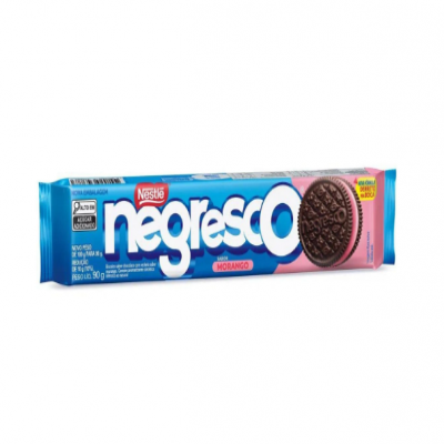 BISCOITO RECHEADO NEGRESCO 90G MORANGO