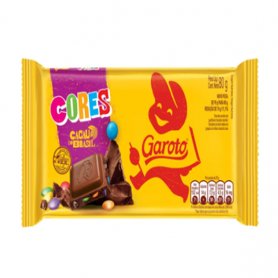 CHOCOLATE GAROTO CORES 80G