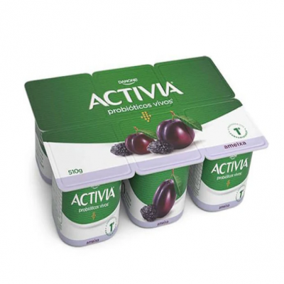 LEITE FERMENTADO DANONE ACTIVIA AMEIXA C/6 510GR