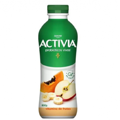 LEITE FERMENTADO DANONE ACTIVIA VITAMINA FRUTAS 800G