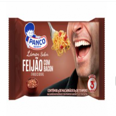 MACARRÃO INSTANTANEO PANCO 85G FEIJÃO COM BACON