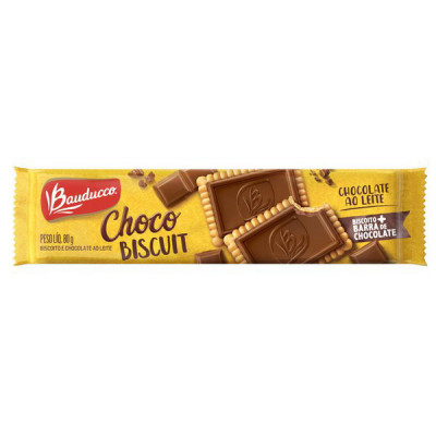 BISCOITO BAUDUCCO CHOCO BISCUIT AO LEITE 80 G