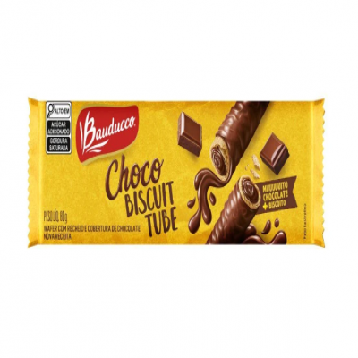 BISCOITO BAUDUCCO CHOCO BISCUIT TUBE 80GR