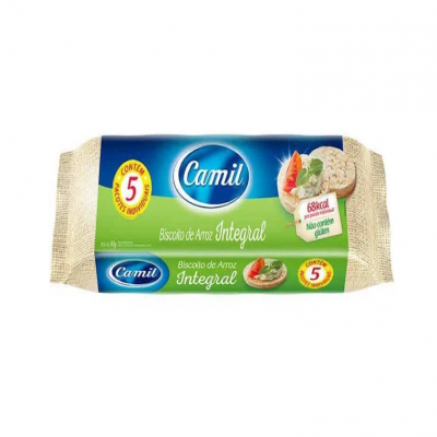 BISCOITO CAMIL MINI DE ARROZ INTEGRAL 90GR