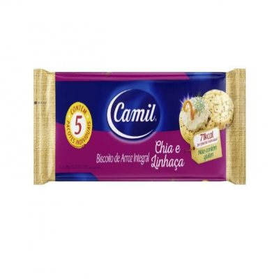 BISCOITO DE ARROZ INTEGRAL CAMIL FLOW PACK 90G