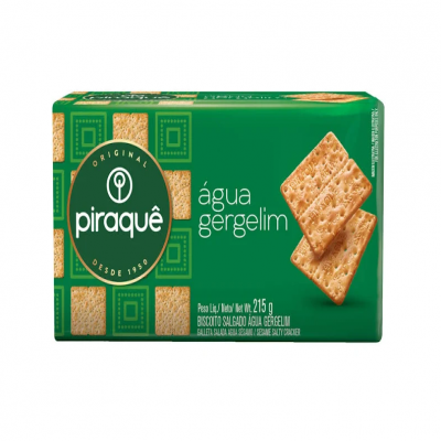 BISCOITO PIRAQUE AGUA 215G GERGELIM