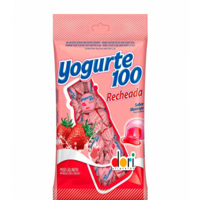 BALA YOGURTE100 MORANGO RECH 100G