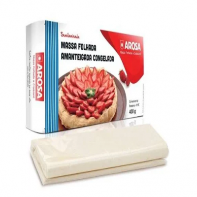 MASSA FOLHADA AROSA AMANTEIGADA SEMI LAMINADA 400GR