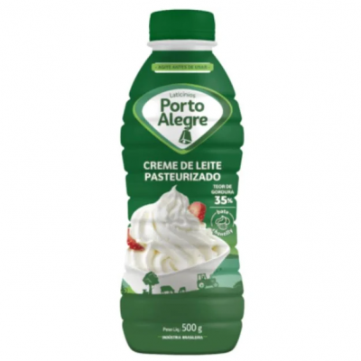 CREME DE LEITE PORTO ALEGRE PASTEURIZADO 500GR