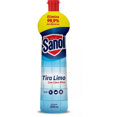 TIRA LIMO SANOL 500ML COM CLORO ATIVO SQUEEZE