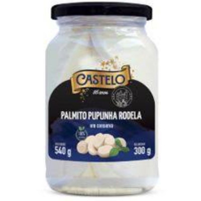 PALMITO CASTELO RODELA PUPUNHA VIDRO 300 G