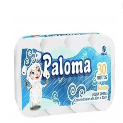 PAPEL HIGIENICO PALOMA NEUTRO FOLHA DUPLA C/12 30M