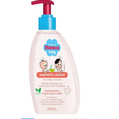 SABONETE LIQUIDO TURMA MONICA PEROLAS CREMOSAS 200ML