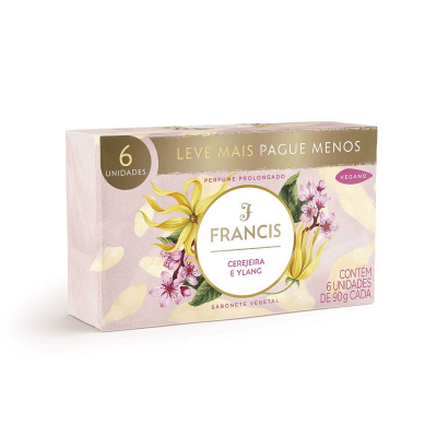 SABONETE FRANCIS ROSA BRANCA/PATCHOULI 90G C/6